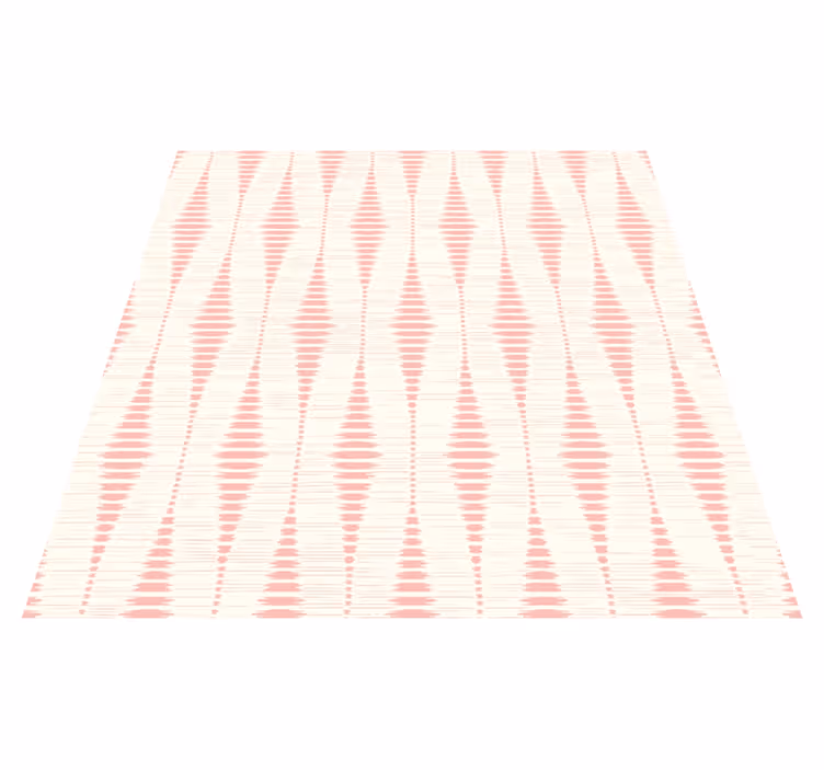 Geometric rug in pastel pink rabaul ikat - TenStickers