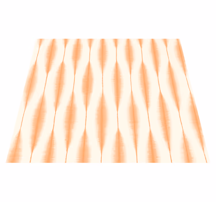 Geometric rug ikat kasuri orange - TenStickers