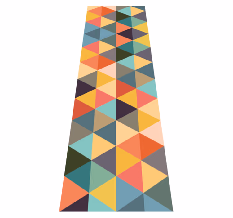 Geometric rug with multicolored geometric patterns - TenStickers