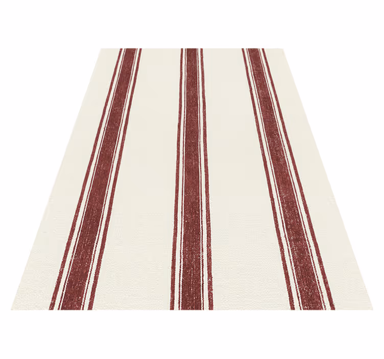 Geometric rug in red vertical lines - TenStickers