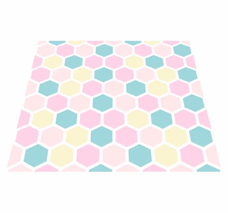 Geometric rug in pastel colors with geometric pattern - TenStickers