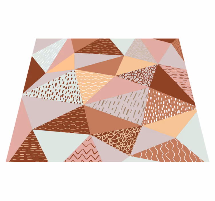 Geometric rug with triangle pattern design - TenStickers
