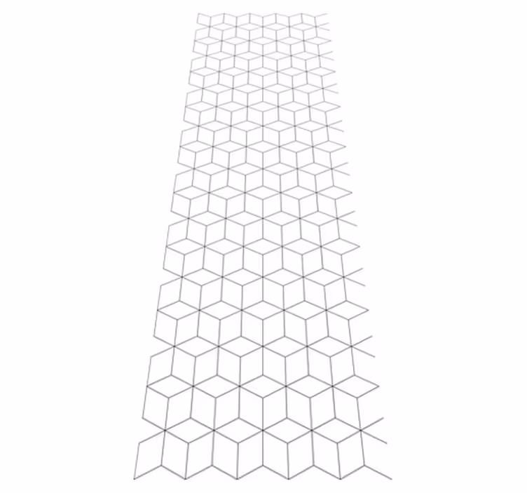 Geometric rug with geometric cubes pattern - TenStickers
