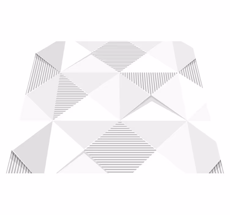 Geometric rug with 3d white squares design - TenStickers