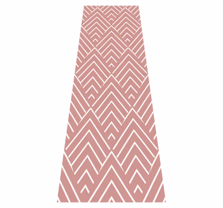Geometric rug in red parallelograms and hexagons - TenStickers