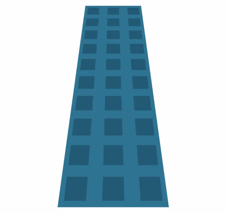 Geometric rug in blue square pattern - TenStickers