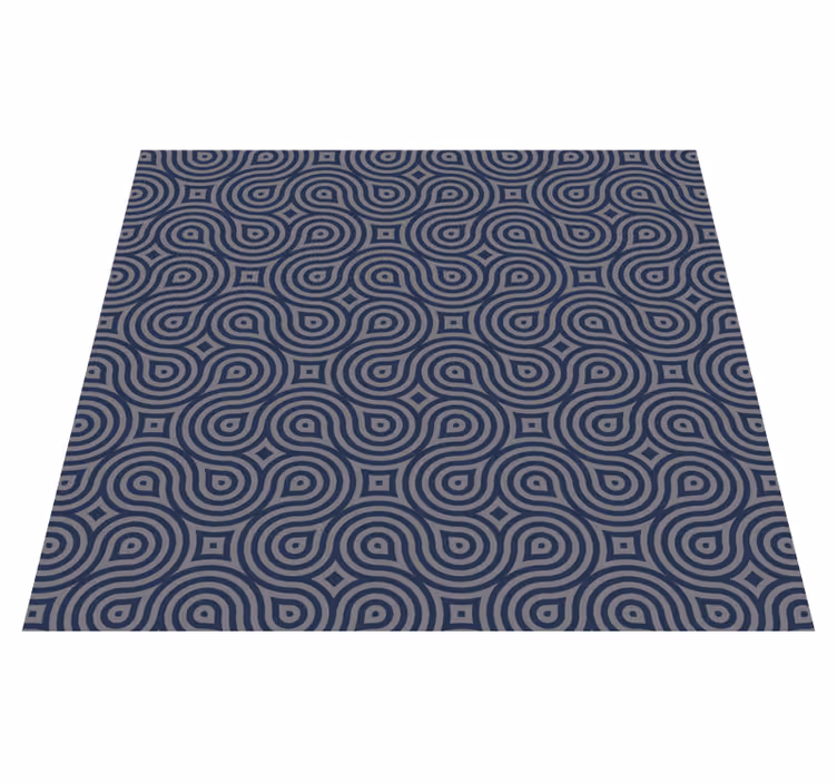 Geometric rug in blue geometric shapes - TenStickers