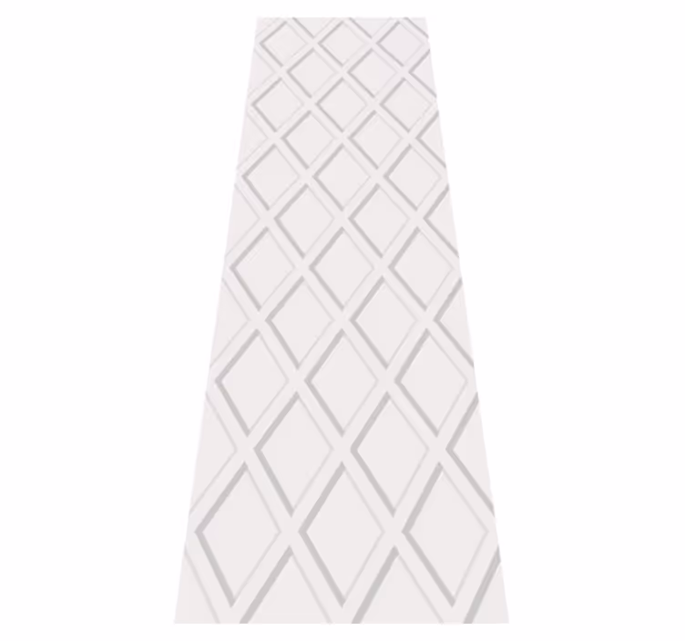 Geometric rug 3d rhombus hamptons design - TenStickers