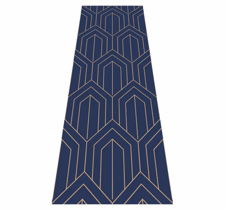 Geometric rug 'kayla metallic' - TenStickers