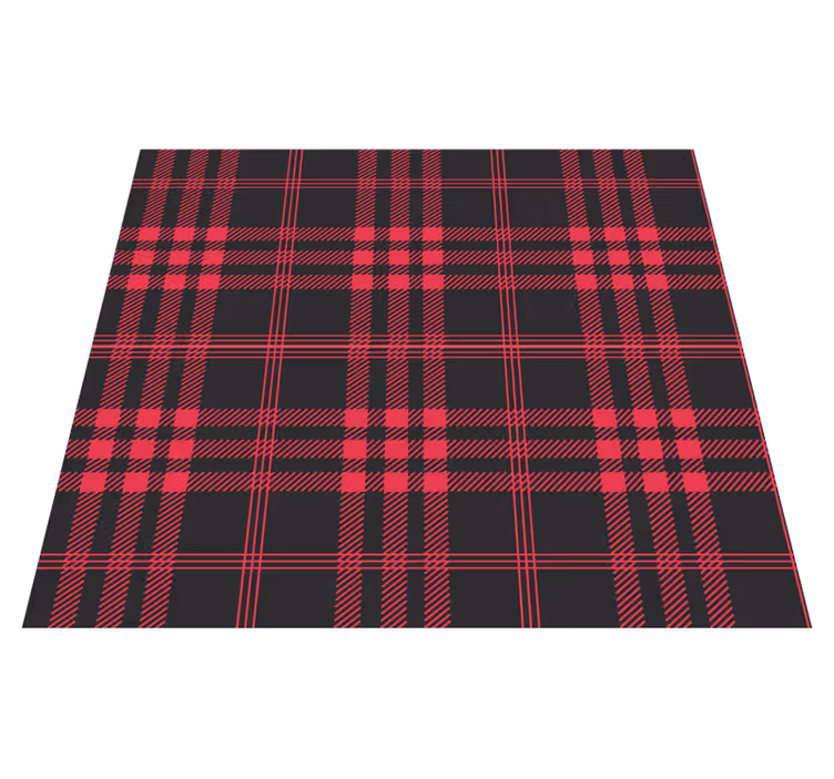 Christmas rug in christmas tartan pattern - TenStickers
