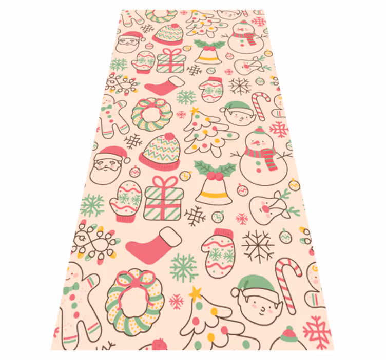 Christmas rug with twinkling christmas lights - TenStickers