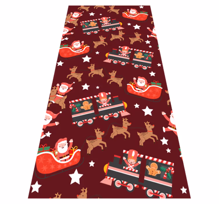 Christmas rug santa claus sleigh design - TenStickers