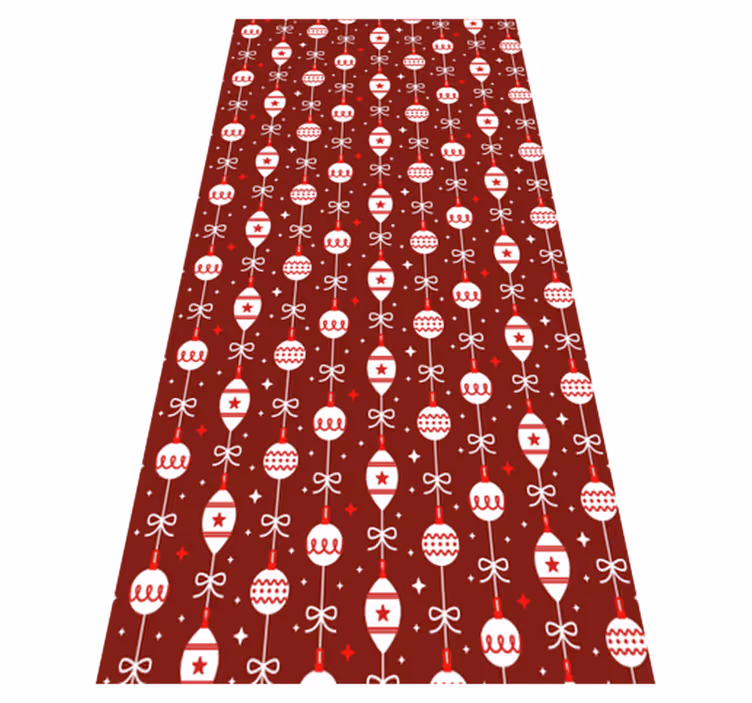 Christmas rug with festive ornaments - TenStickers