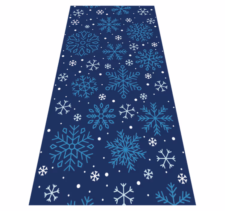 Christmas rug with snowflakes design - TenStickers
