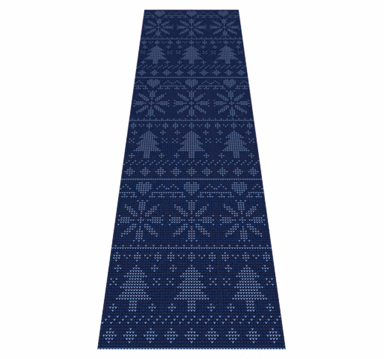 Christmas rug in navy blue knitted pattern - TenStickers