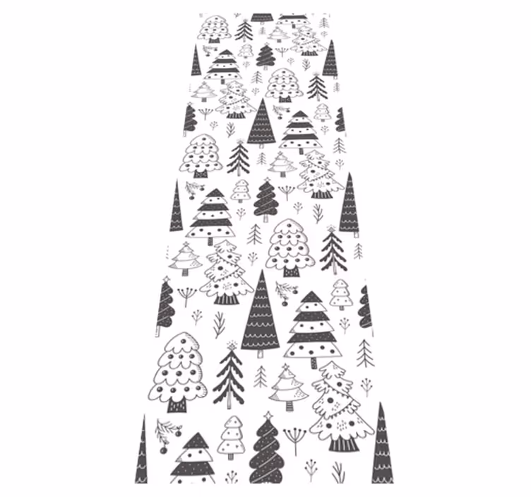 Christmas rug with christmas tree pattern - TenStickers