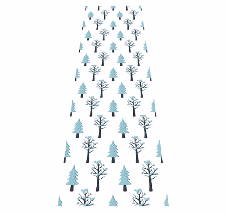 Christmas rug tree in the snow design - TenStickers