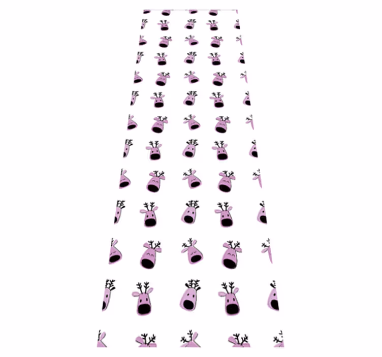 Christmas rug pink deer design - TenStickers