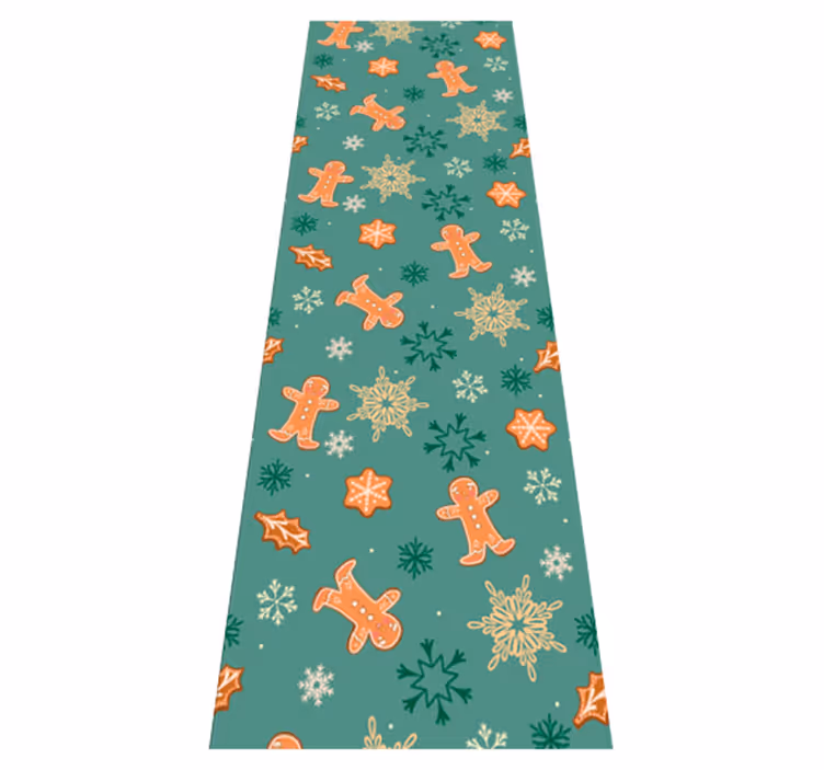 Christmas rug with gingerbread design - TenStickers