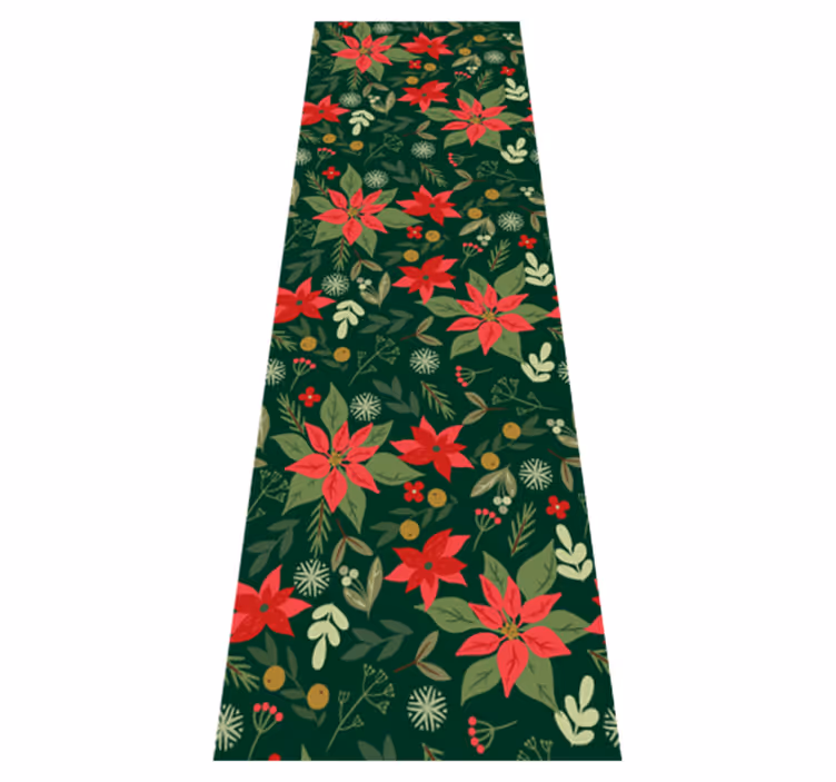 Christmas rug with leaf christmas decorations - TenStickers