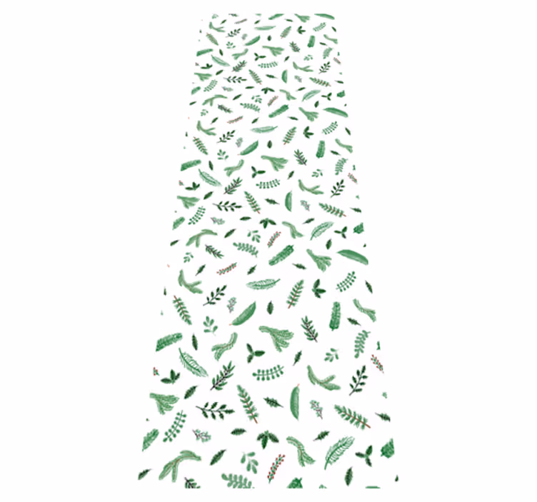 Christmas rug with leaf pattern decorations - TenStickers
