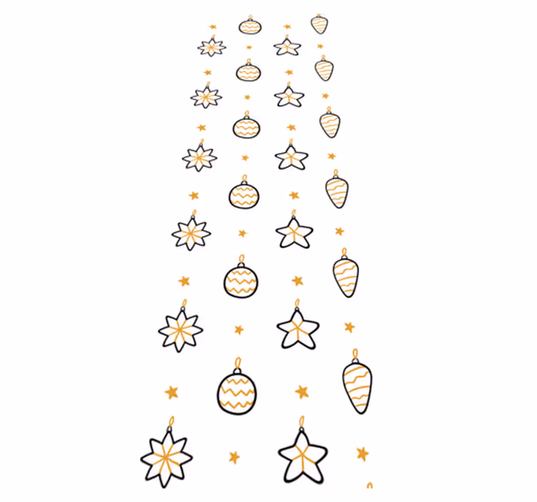 Christmas rug with white geometric stars pattern - TenStickers