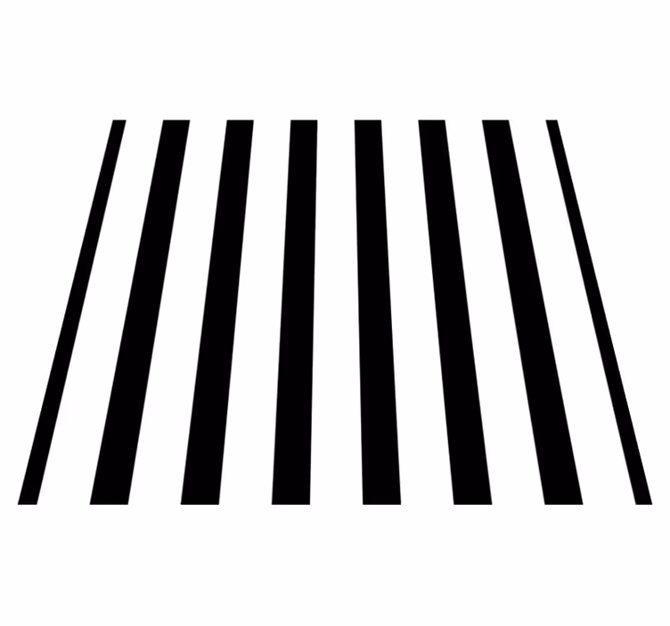 Bedroom carpet in classic black and white stripes - TenStickers