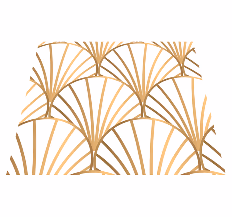 Art deco white and gold bedroom carpet - TenStickers