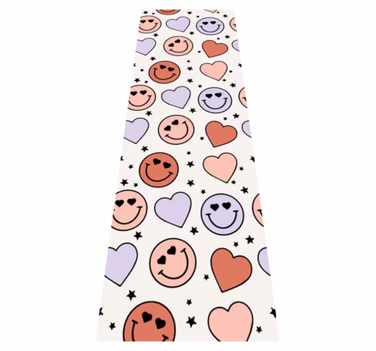 Bedroom carpet with love and heart emojis - TenStickers
