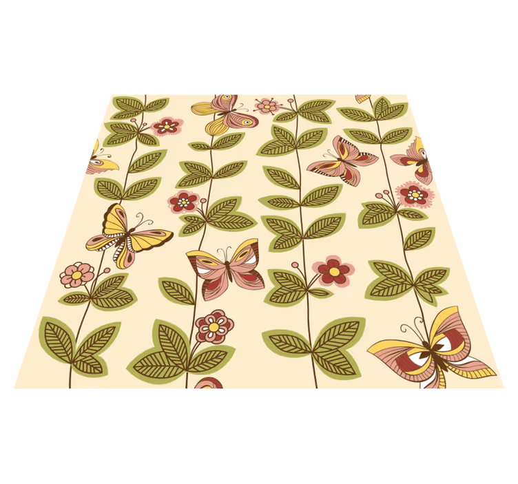 Bedroom carpet with butterflies design - TenStickers