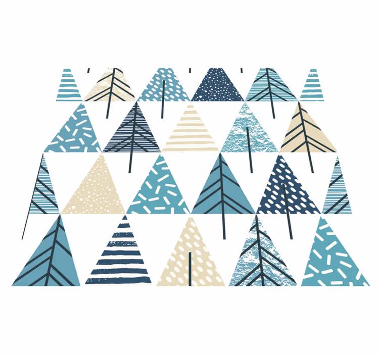 Bedroom carpet with nordic design pattern - TenStickers