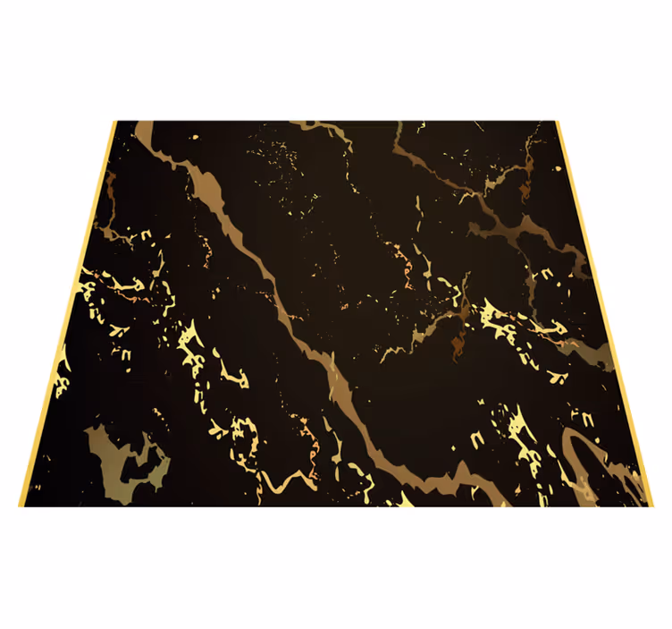 Bedroom carpet in black gold marble texture - TenStickers