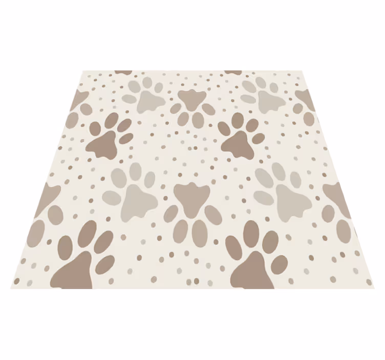 Bedroom carpet with dog’s paw print design - TenStickers