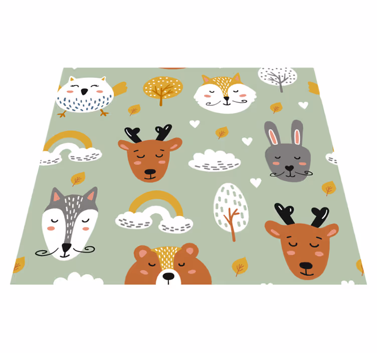 Kids rug nordic mountains design - TenStickers