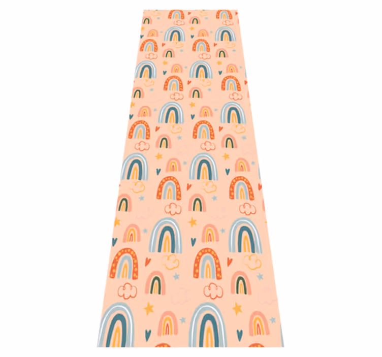 Bedroom carpet with rainbow pattern for kids - TenStickers