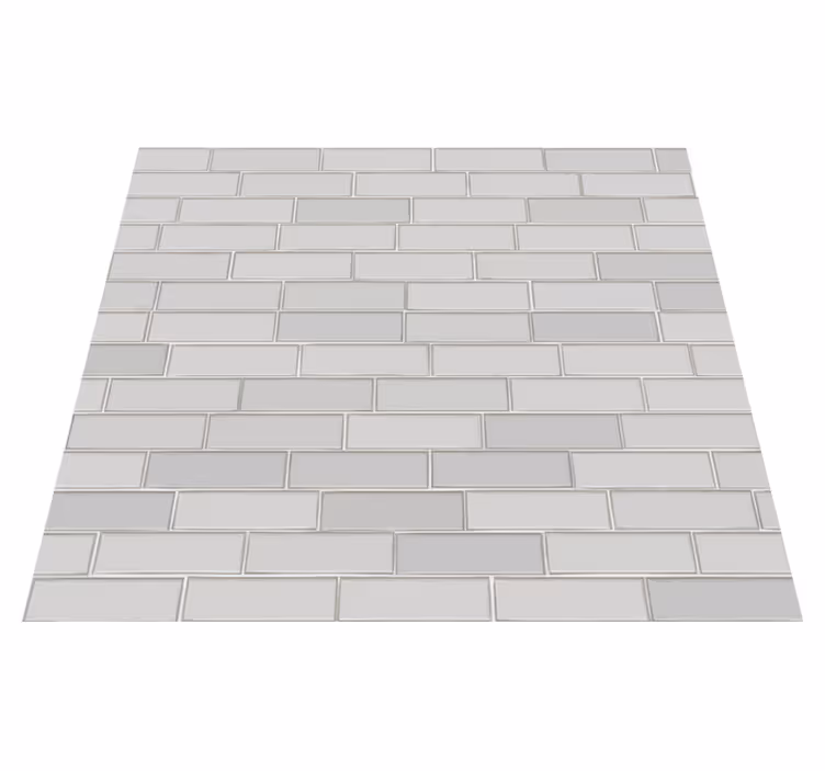 Bedroom carpet in white brick design - TenStickers