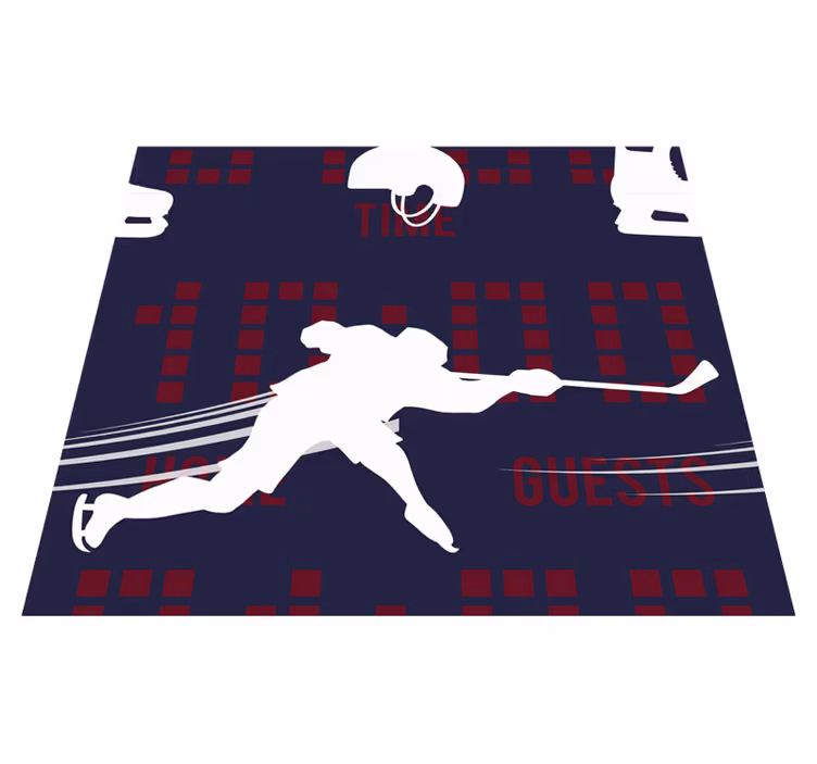 Hockey player bedroom carpet - TenStickers