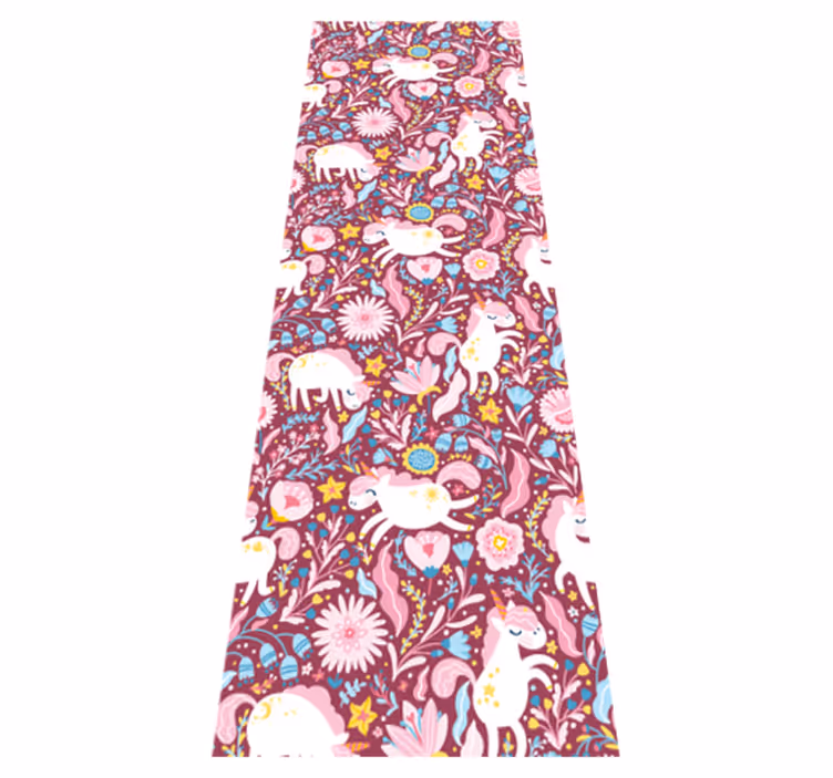 Bedroom carpet with beautiful unicorn pattern design - TenStickers