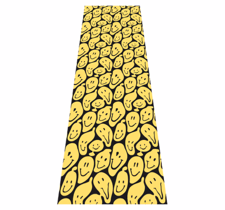 Bedroom carpet with graffiti smiley faces - TenStickers