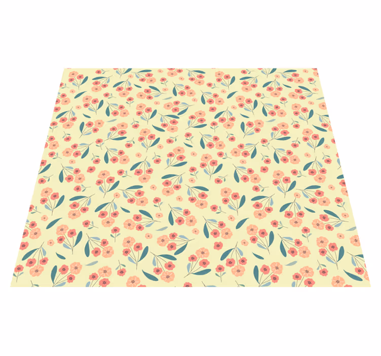 Bedroom carpet with roses pattern - TenStickers