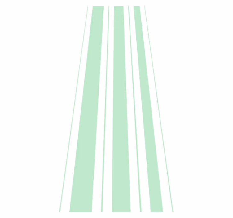 Bedroom carpet with green vertical stripes - TenStickers