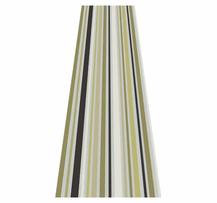 Bedroom carpet in shades of green geometric lines - TenStickers