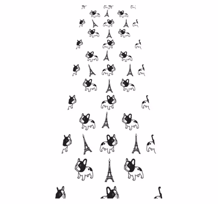 Bedroom carpet french bulldog in paris - TenStickers