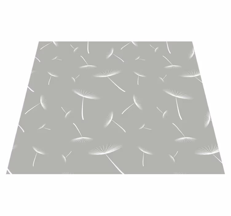 Bedroom carpet in light grey floral design - TenStickers
