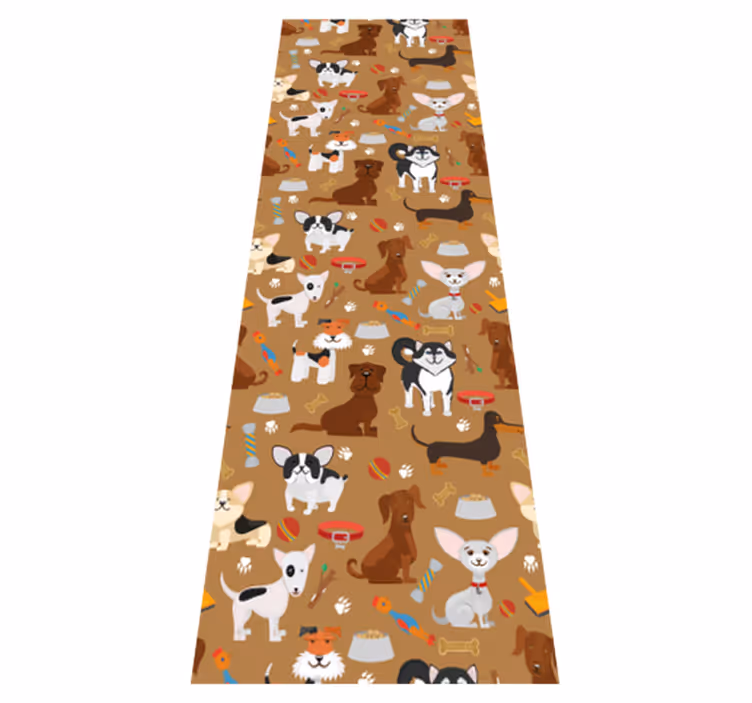 Cute dogs pattern bedroom carpet - TenStickers