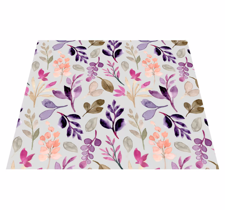 Floral soft colour bedroom carpet - TenStickers