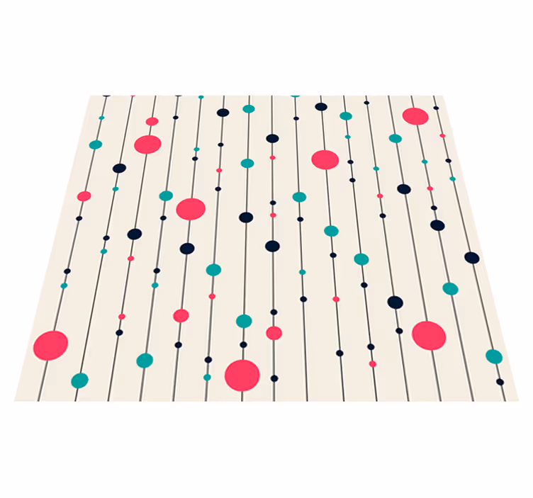 Bedroom carpet with delightful polka dot design - TenStickers