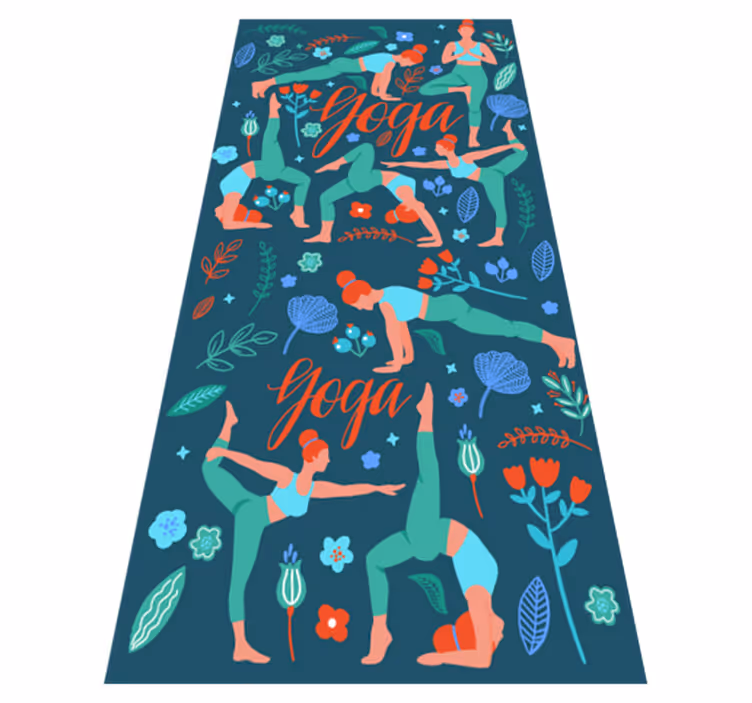 Bedroom carpet for a woman doing yoga - TenStickers