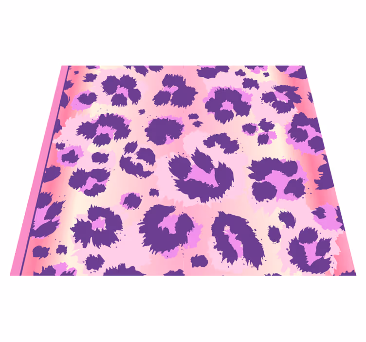 Pink leopard fur bedroom carpet - TenStickers