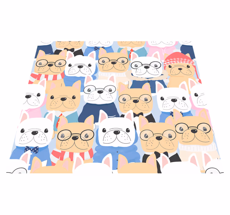 Cute puppies bedroom carpet - TenStickers